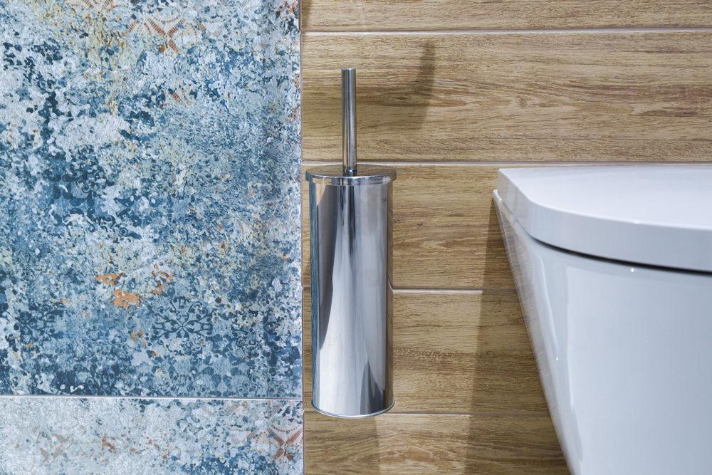 AWD INTERIOR 1445 Toilet Brush, Hanging, Silver, Stainless Steel