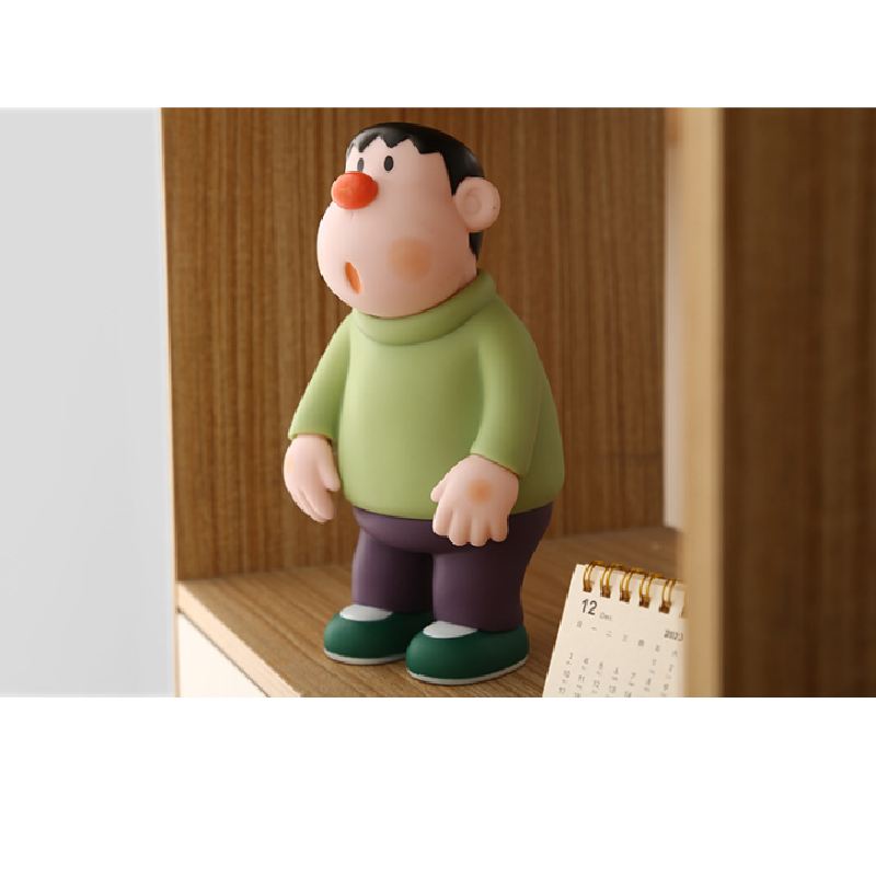 Takeshi Gouta Doraemon Toy Model Doll Pvc Material Decoration Durable Design