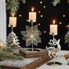 Christmas Holders Christmas Iron Art Candlestick Table Ornament Home Xmases Party Decors Decorative Stand