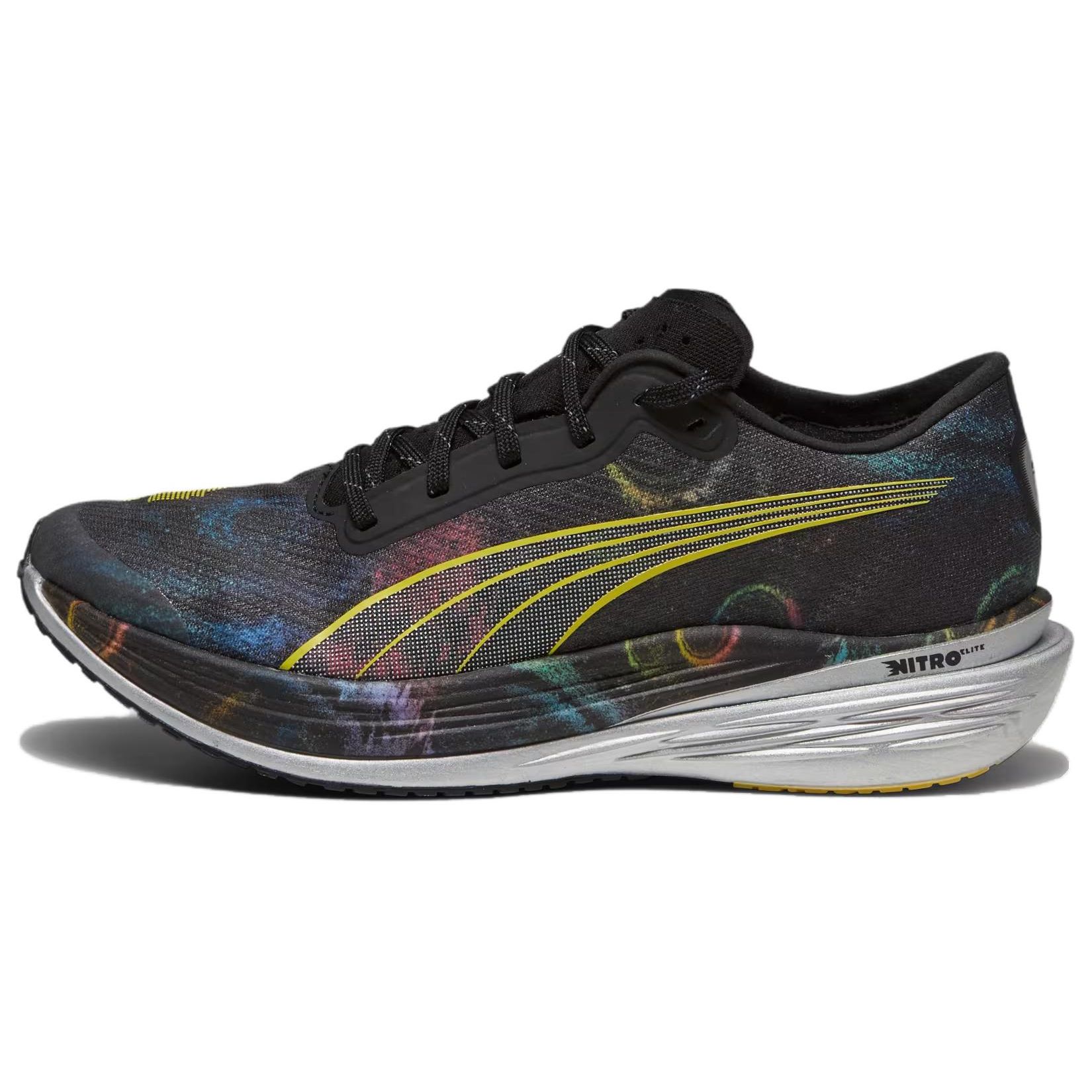 Мужские кроссовки Puma Deviate Nitro Elite 2 Marathon Series Black Silver Yellow-Blaze 378453-01 44.5