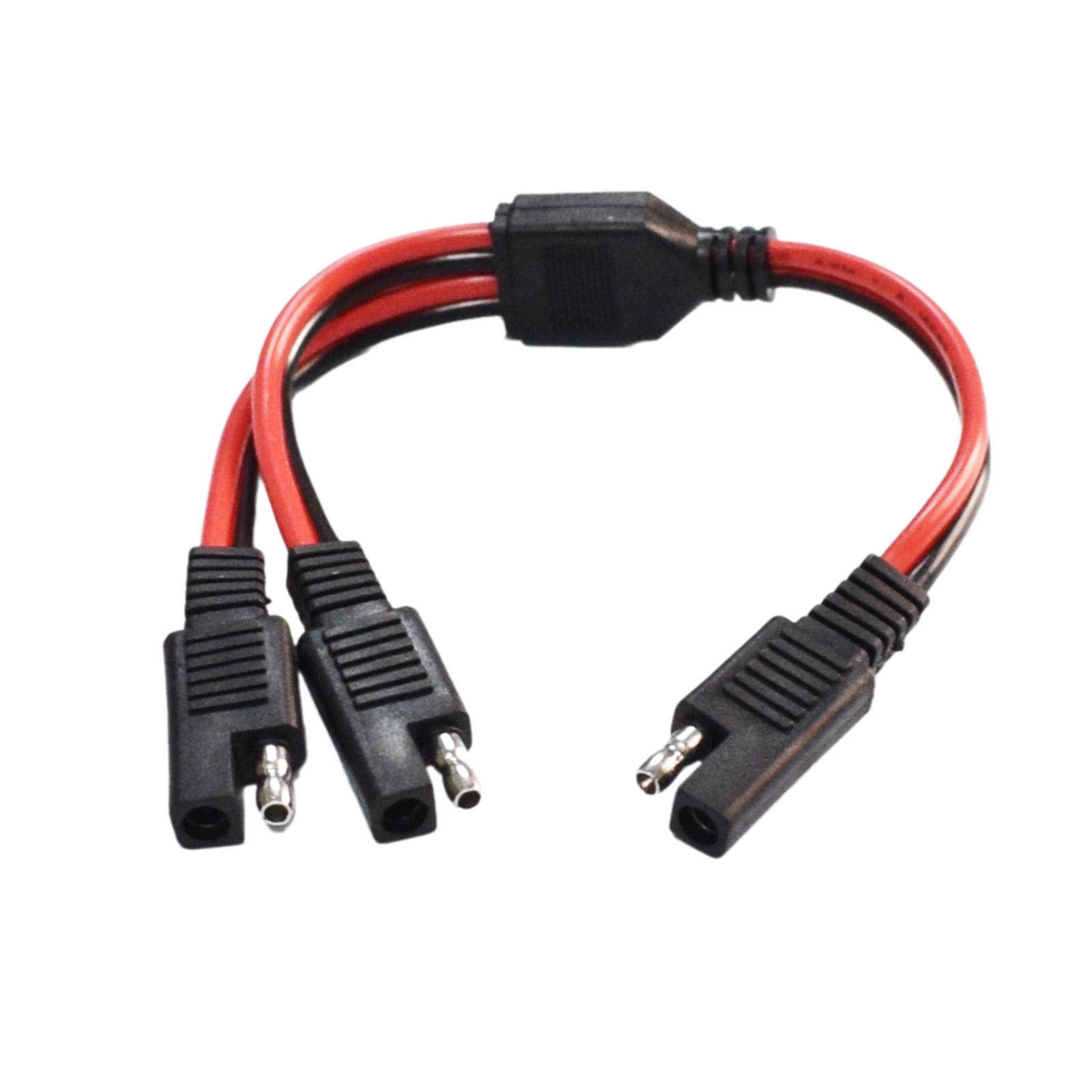 

14AWG SAE DC Power Automotive Connectors Cable Universal SAE Splitters Connectors 1 to 2 SAE Extension Cable 30cm