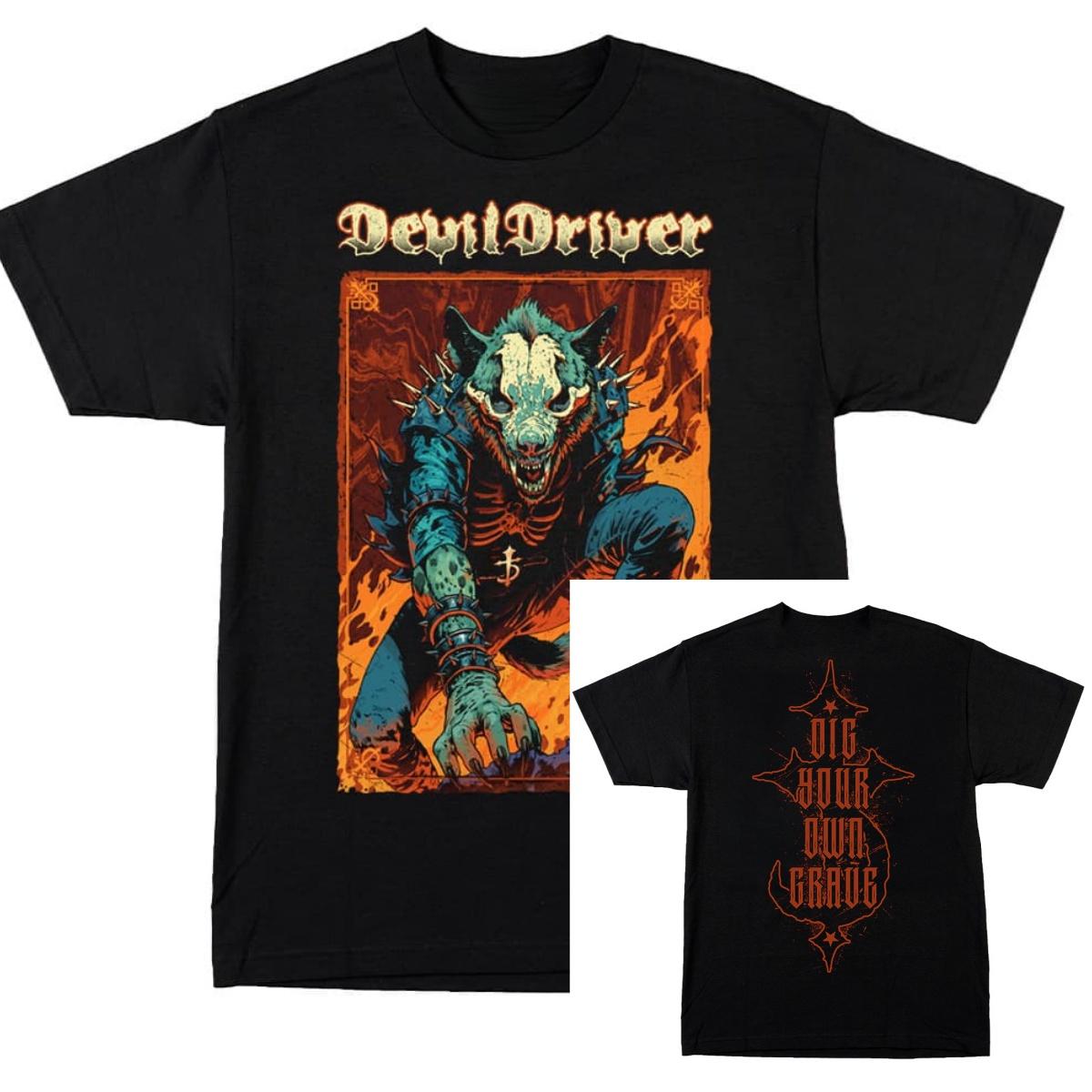 DevilDriver Digging Your Own Grave Band T-Shirt 100% Cotton Graphic Tee Men Women Summer Streetwear Top S разноцветный