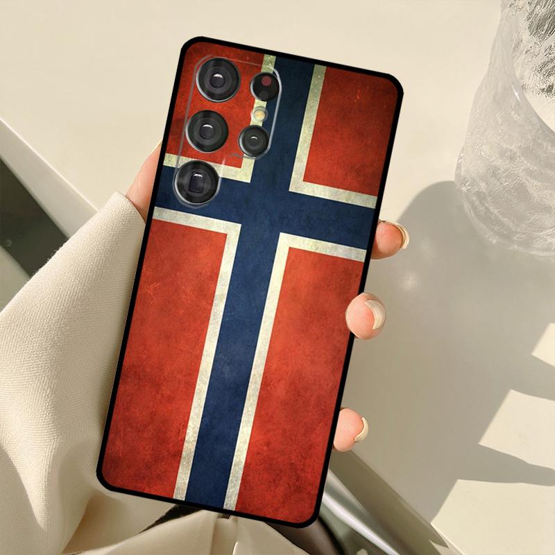 Norway Flag Case For Samsung Galaxy S22 Ultra S21 S20 S24 S25 Ultra S9 S10 Plus S23 FE S24 FE Back Cover