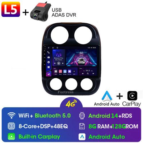 Car Radio For Jeep Compass Patriot 2010-2016 Autoradio Stereo 2 Din Player GPS Navigation Carplay DSP OBD No CD Player
