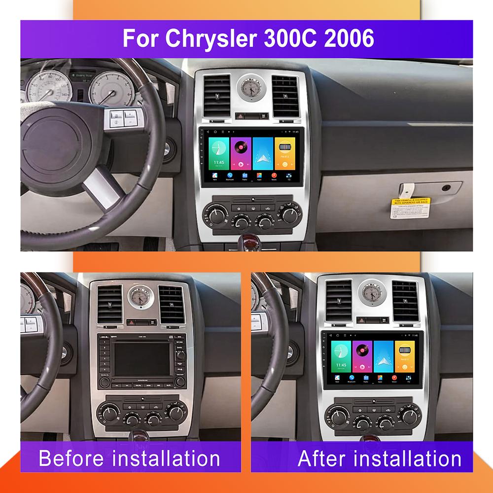 Car Radio Android Auto Carplay For Chrysler Aspen 300C 2004-2011 Multimedia Player Head Unit Stereo GPS Navigation BT WIFI 1+16GB