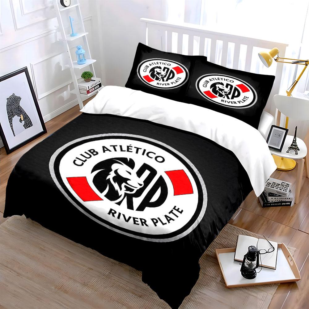 "Club Atlético River Plate Set" Bedding Duvet Cover Set Duvet Cover Pillowcases  (1 * Duvet Cover 2 * Pillowcases, Without Duvet Insert)