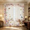 2PCS Digital Printed Curtains, Dream Mirror Colorful Flowers Psychedelic, Window Drapes for Living Room Bedroom Home Decoration