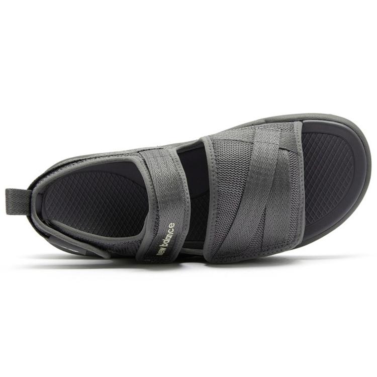 New Balance 3206 Series Velcro Open Toe Flat Heel Sports Dark Grey Sandals 'Dark Gray White'