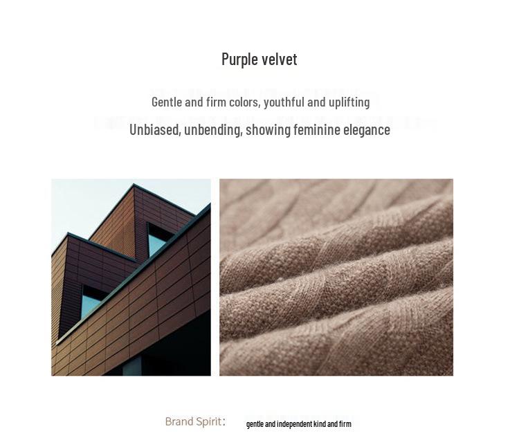 Women's Loose Fit Cashmere Cable Knit High Neck Sweater - Autumn & Winter.
