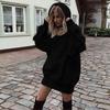 2025 Influencer Autumn/Winter Women's Solid Color Loose Fleece Hoodie