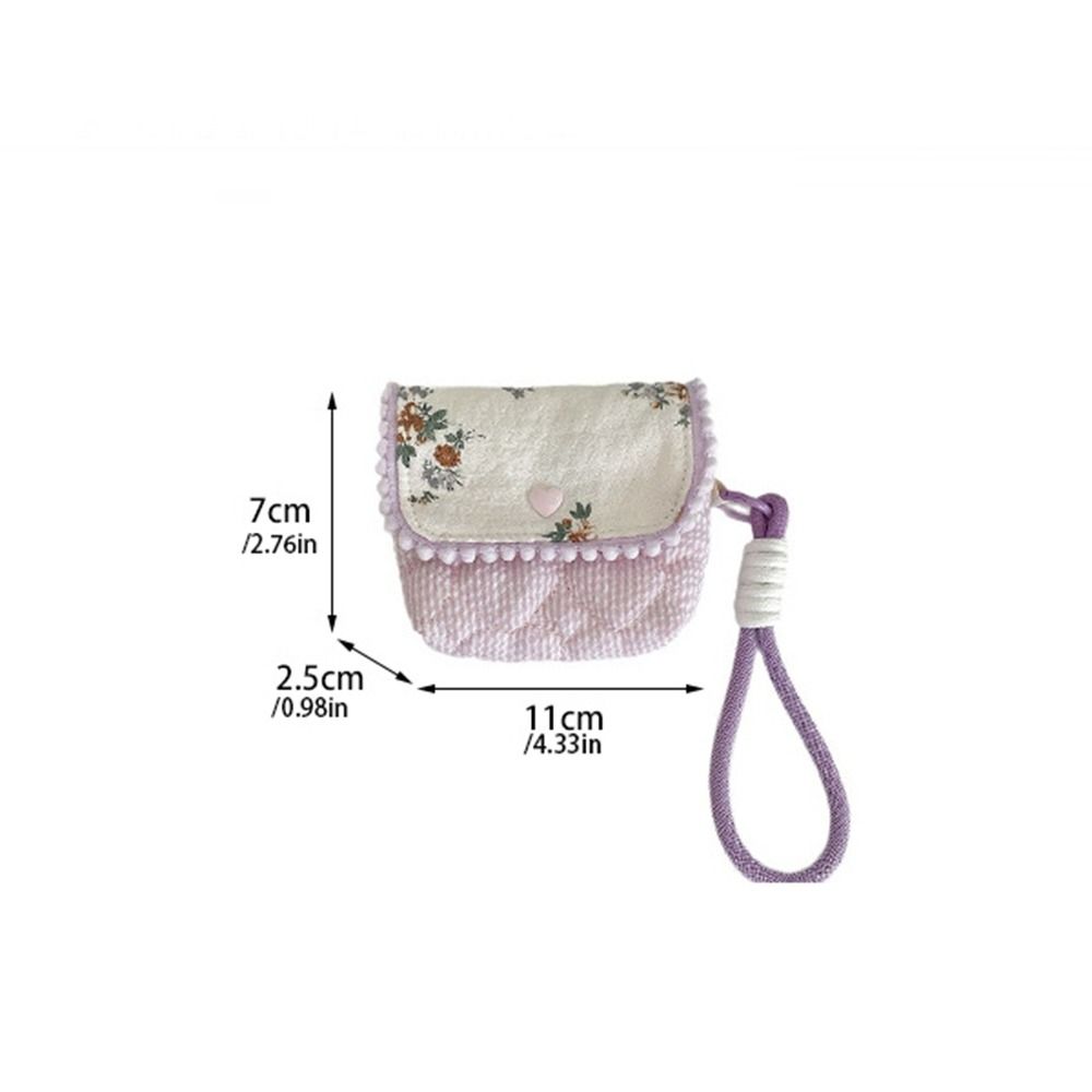 Flower Floral Coin Purse Pinted Mini Storage Bag Portable Small Makeup Lipstick Bag  Daily