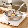 Stainless Steel Non-stick Flat-bottom Frying Pan - Food-grade Omelet & Steak Pan