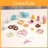Funny Wooden Simulation Afternoon Tea And Cookie Coffee Children Toy Set For Girls And Boys
