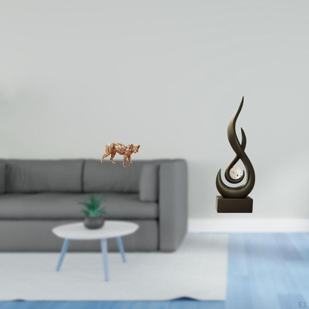 Brass Animal Figurine Antique Ornament Creative Gift for Cafe Shelf Study Room Car Garden Abstract