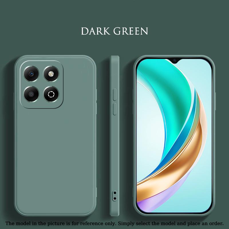 Liquid Silicone Case For Honor X6b X8b X8 5G X7 X6 X8 4G Matte Cover Shockproof Straight Edge Ultrathin Protective Soft Cover Shell