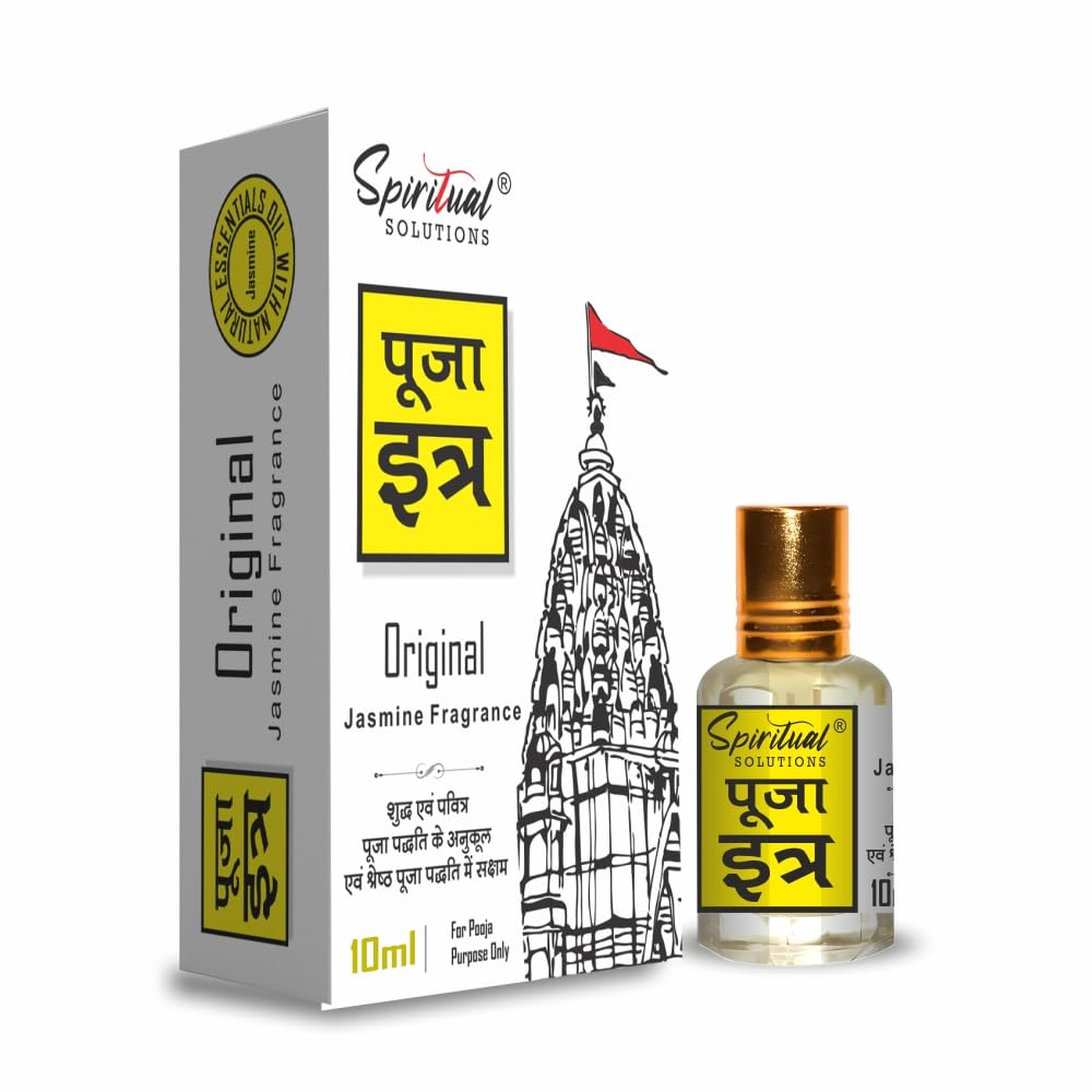 Pooja Itra Mogra 10 ML | Premium Pooja Itra for Home and Mandir | Pure and Natural Fragrances for Worship