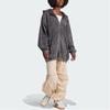 adidas Originals Zuurgewassen Oversized Rits Hoodie Dames Hoodies Zwart JJ0331