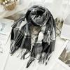 High End Imitation Cashmere Plaid Scarf Versatile and Warm In Winter  Women's Neck Scarf  Fringed Shawl