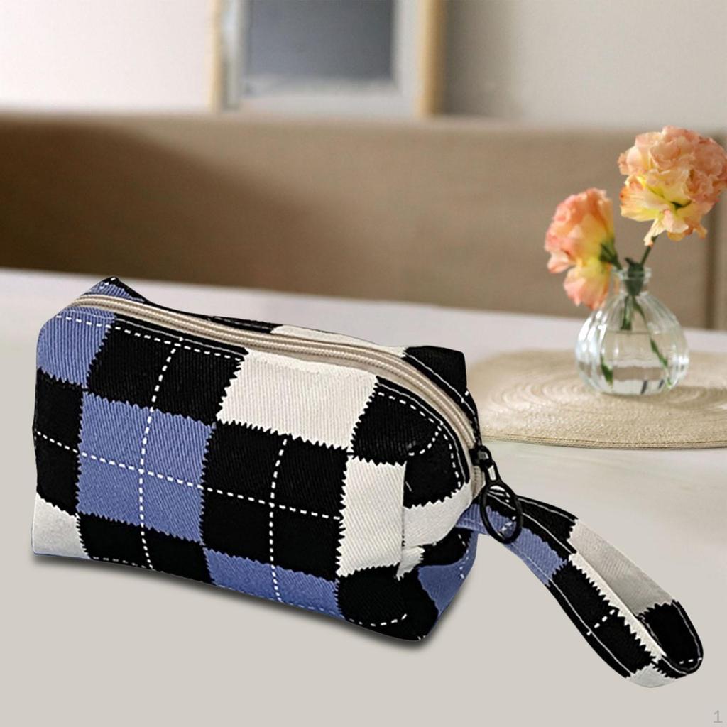 Canvas Makeup Bag Cosmetic Pouch Hand Hold Storage Multipurpose for Women and Girls Organizer