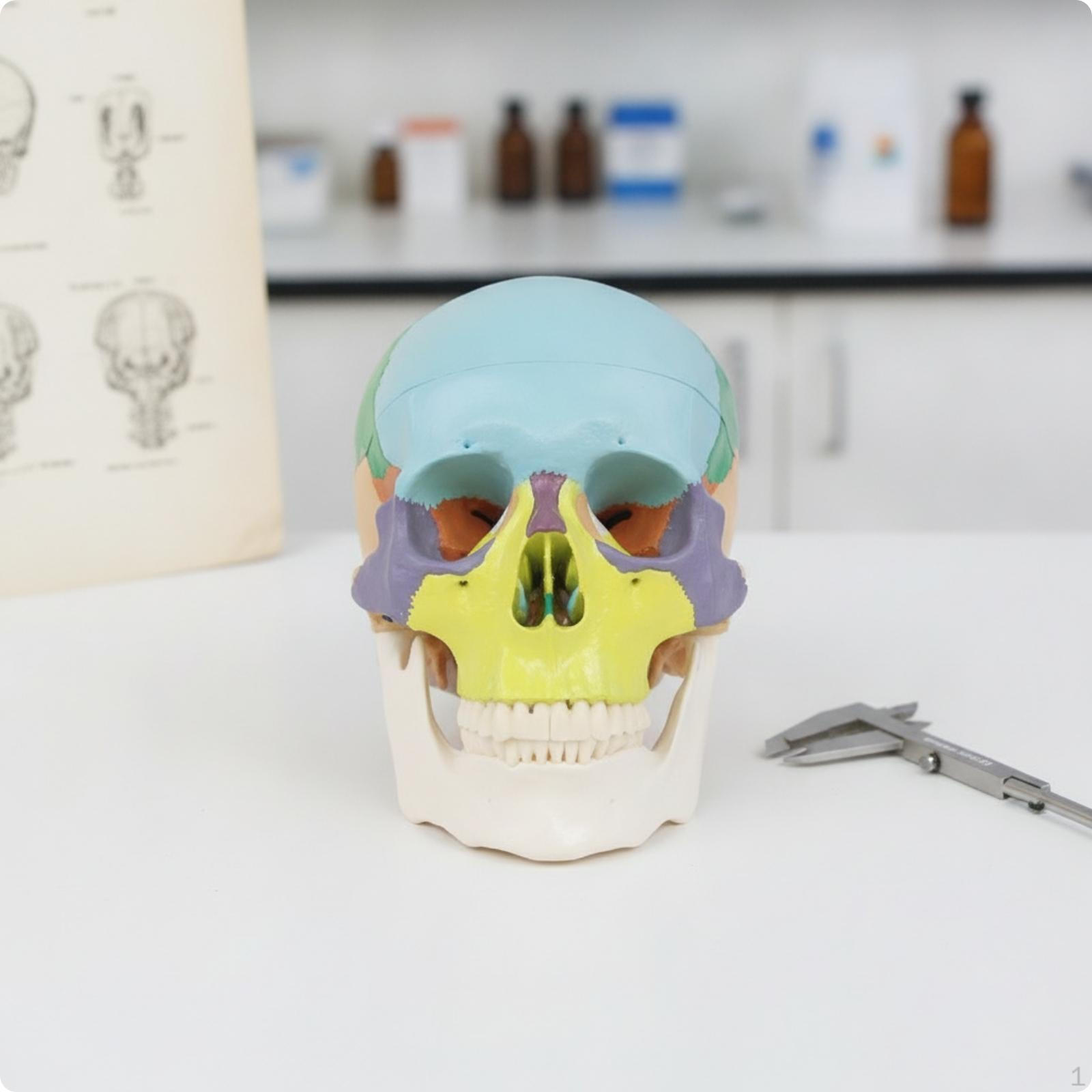 ColorCoded Cranium Model Structural with Detachable