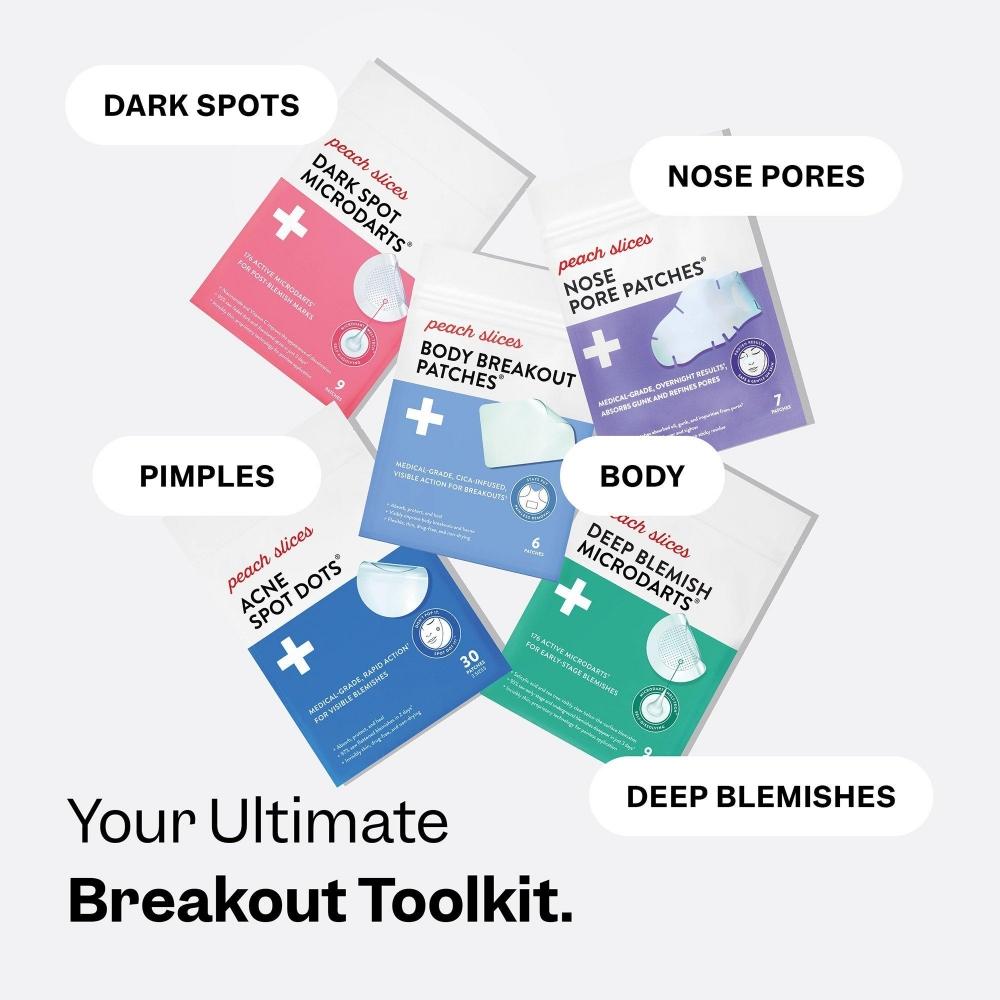 Peach Slices Body Breakout Patches 6 Ct