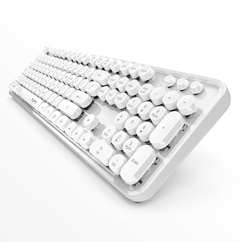 MOFII  Sweet 2.4G Wireless Keyboard and Mouse Set with 104 Round Keycaps - Office Keyboard