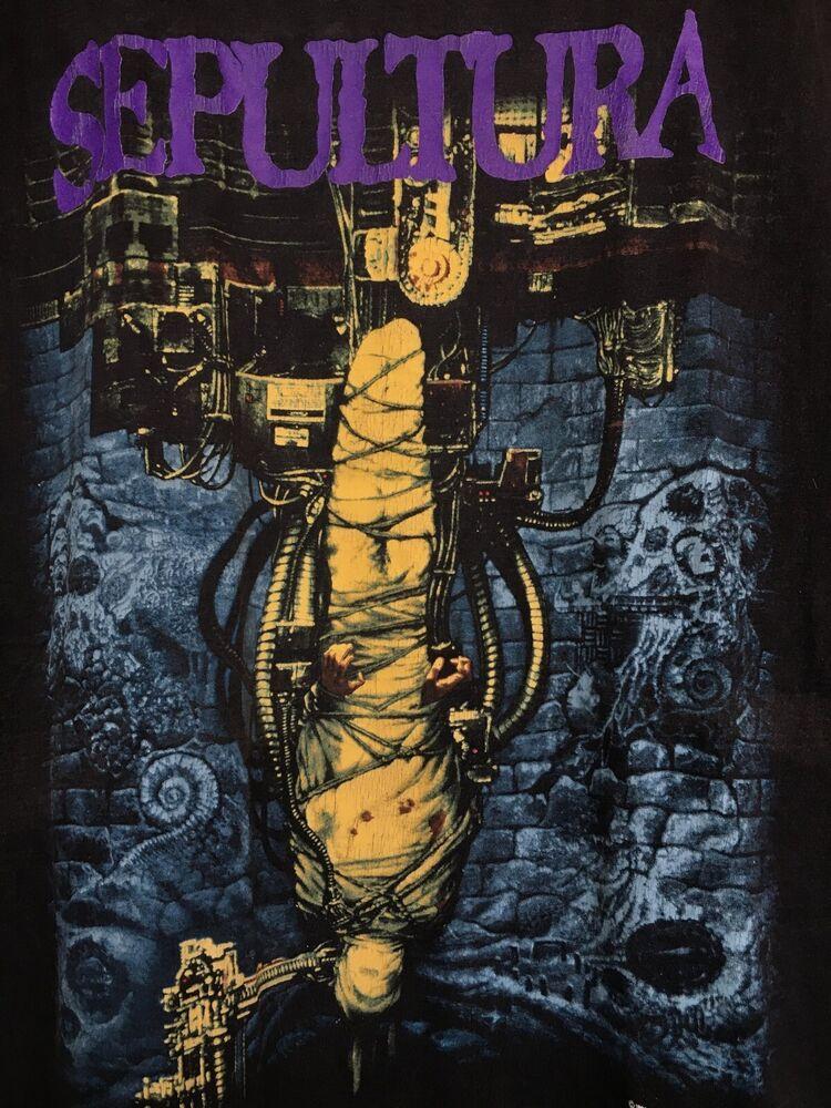 Редкая футболка Sepultura Chaos A.D 90-х Все размеры Подарок Фанатам NG1627 Унисекс Футболка XXXXL