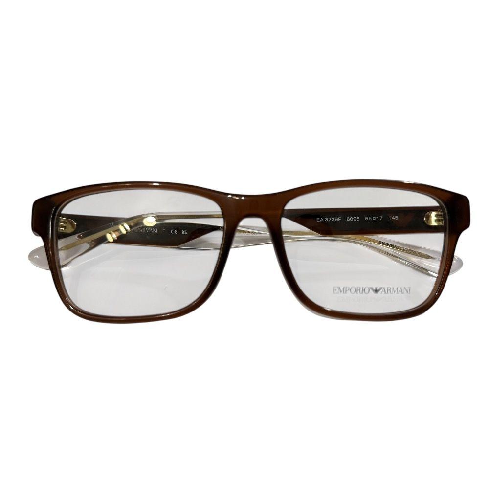 Used Good EMPORIO ARMANI Glasses EA3239F Brown Men's Old Clothes Used USED