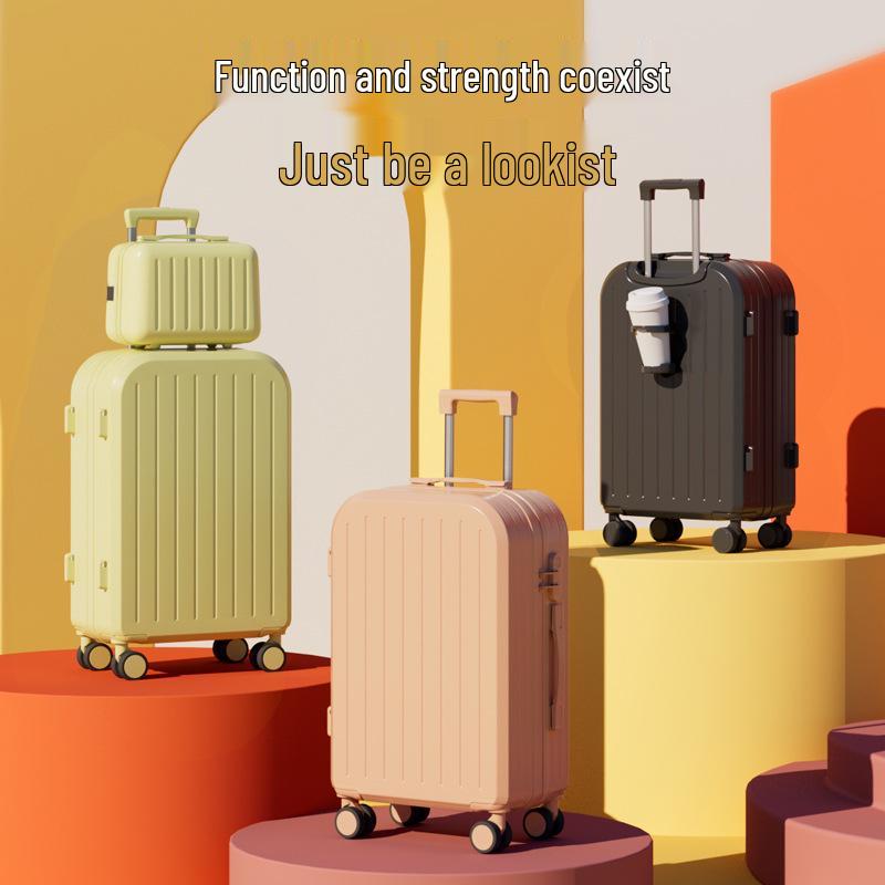 Multifunctional Trolley Suitcase: 20-inch Carry-On & 26-inch Large Capacity with Universal Wheels, Ideal for Students and Travelers