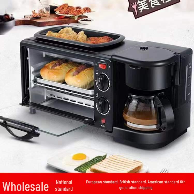 3-in-1 Frühstücksstation: Sandwich-Toaster, Kaffeemaschine & Toaster