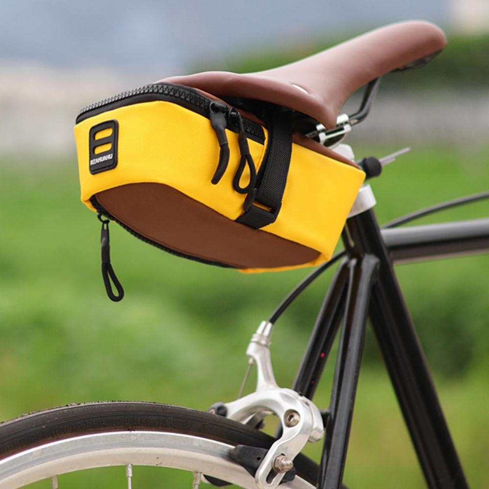 RZAHUAHU Bike Saddle Bag Capacity Expandable 900D Fabric Bicycle Storage Bag C