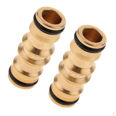 2 Pieces Solid Brass Hose Joiner Male To 1/2 Connector
