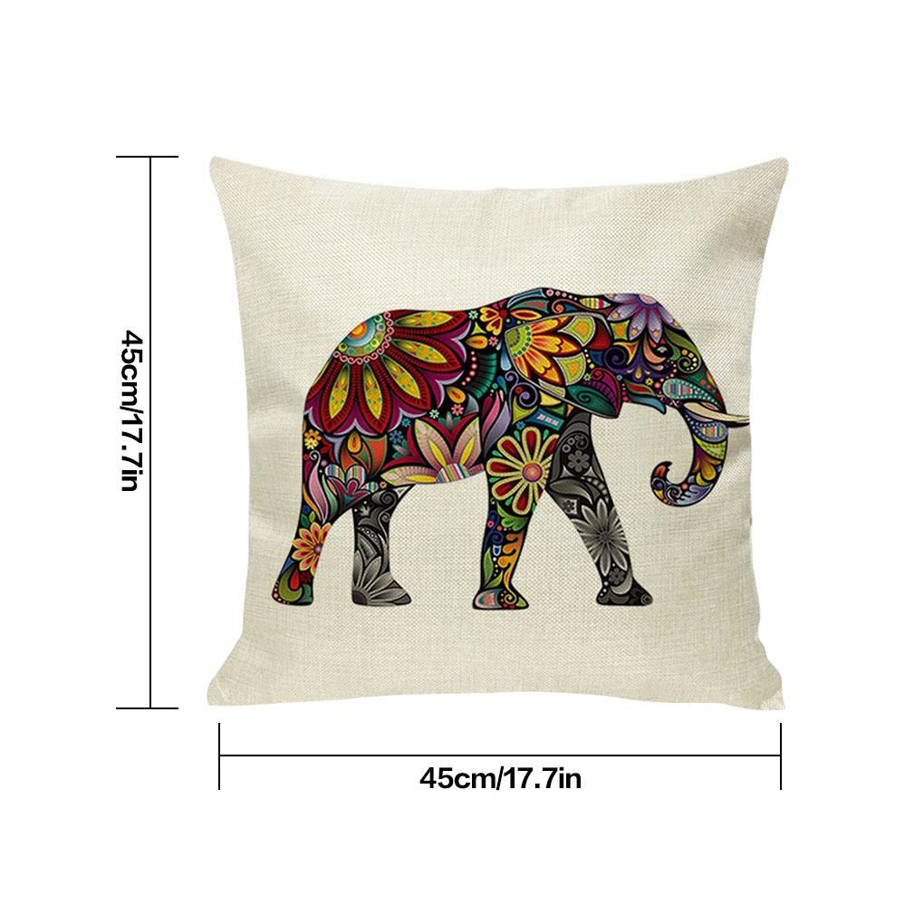 Animal Pillowcase Digital Cartoon Print Cushion Cover Home Living Room Bedroom Sofa Chair Linen Pillow Case