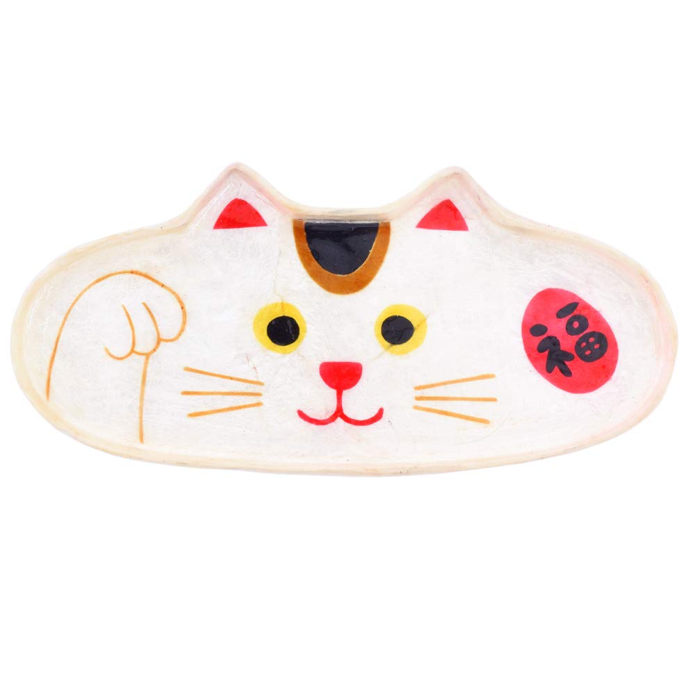 

Capiz Glasses Lucky 19520810238 Tray, Cat, White,