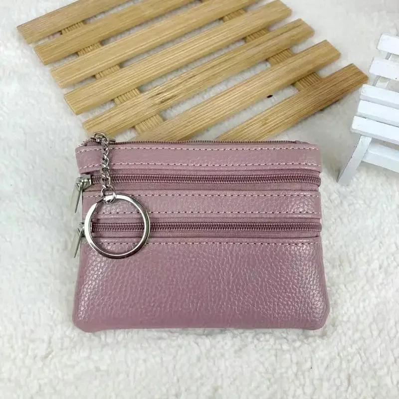 PU Deri Bozuk Para Cüzdanları Kadın Küçük Bozuk Para Para Çantaları Cep Cüzdanları Anahtarlık Kılıfı Mini Fonksiyonel Kılıf Fermuarlı Kart Cüzdanı