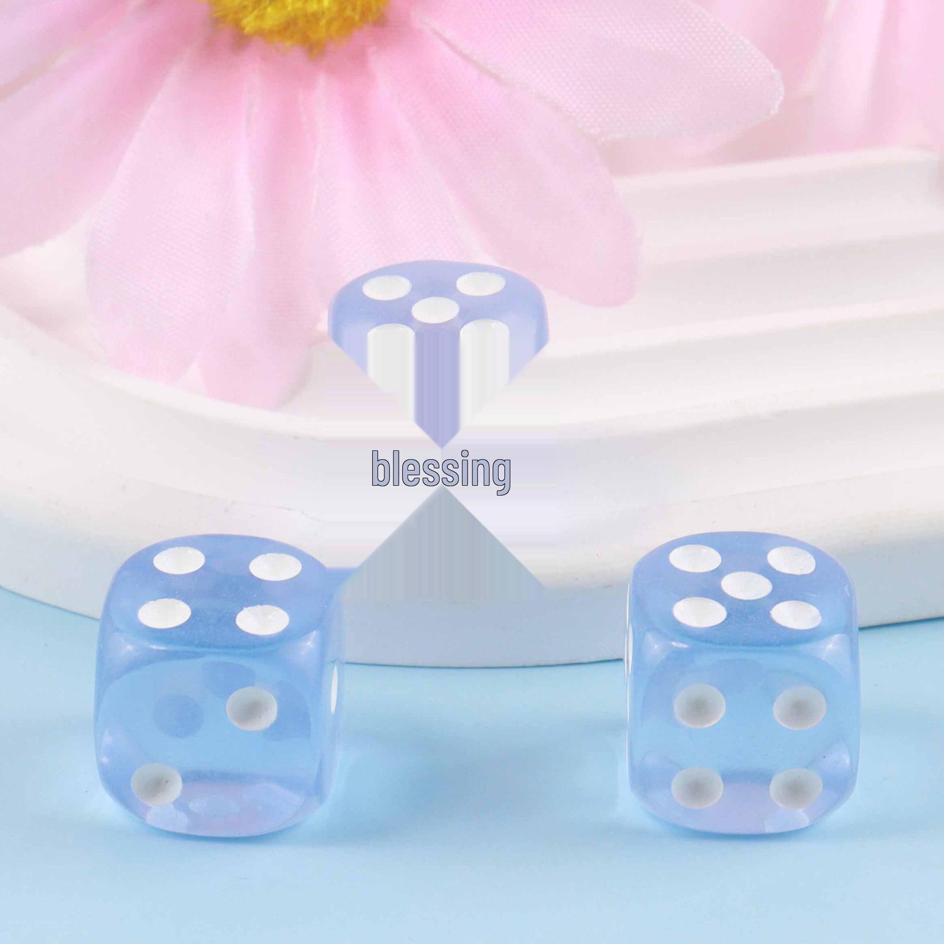 

14mm Crystal Resin Dice: DIY Pendants, Necklaces, Hair and Jewelry Accessories