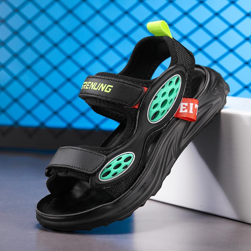 Summer Baby Sandals Solid Color Baby Boy Sandals Soft Sole Anti-slip Sports Sandals Boys Girls Sandals Toddler Baby Shoes Beach 32-42
