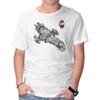 Unisex Crew Neck T-Shirt A Leaf On the Sumi-e Graphic Short Sleeve Casual Tee