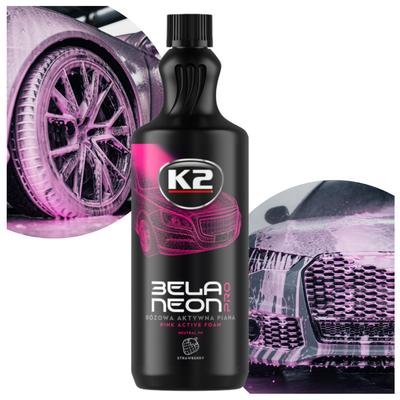 Colorful Active Foam for Car Washing K2 Bela Neon Pro 1l Pink Strawberry