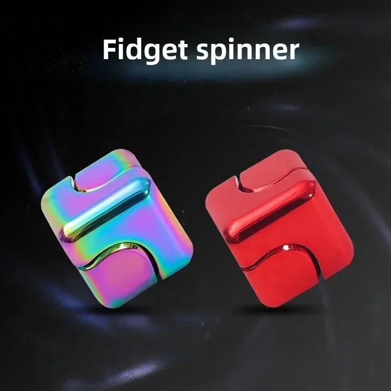 Metal Cube Rotating Fingertip Gyroscope Fidget Anti Stress Toys Adult Offi Home Travel Portable Spinner Toys Christmas Gifts