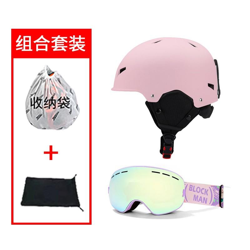 Kids Ski Helmet Integrated Goggles Snowboard Boys Girls Winter Skiing Gear