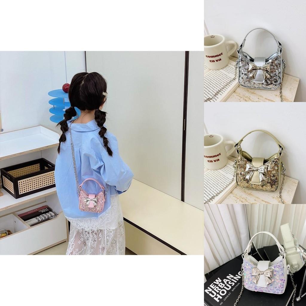 Children Fashion Glitter Butterfly Clutch With Pu Leather For Kindergarten Gift Accessories