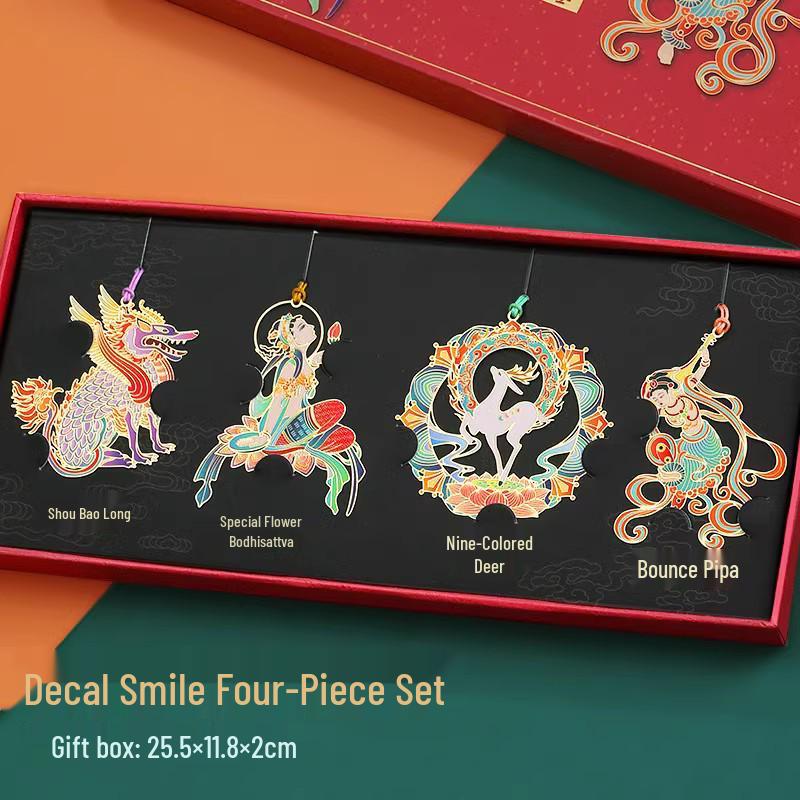 Dunhuang Classical Chinese Style Exquisite Metal Bookmark Gift Set