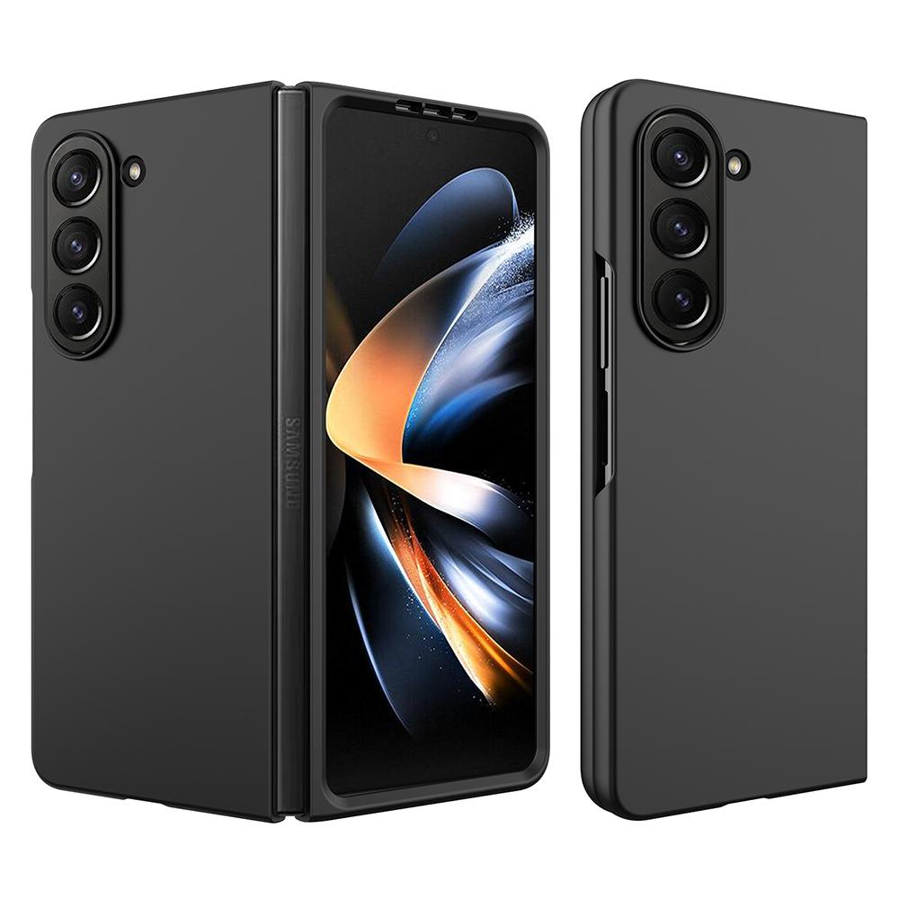 

Тонкий ПК чехол для телефона Samsung Galaxy Z Fold5 5G с прорезиненным покрытием, устойчивый к царапинам и ударам Black