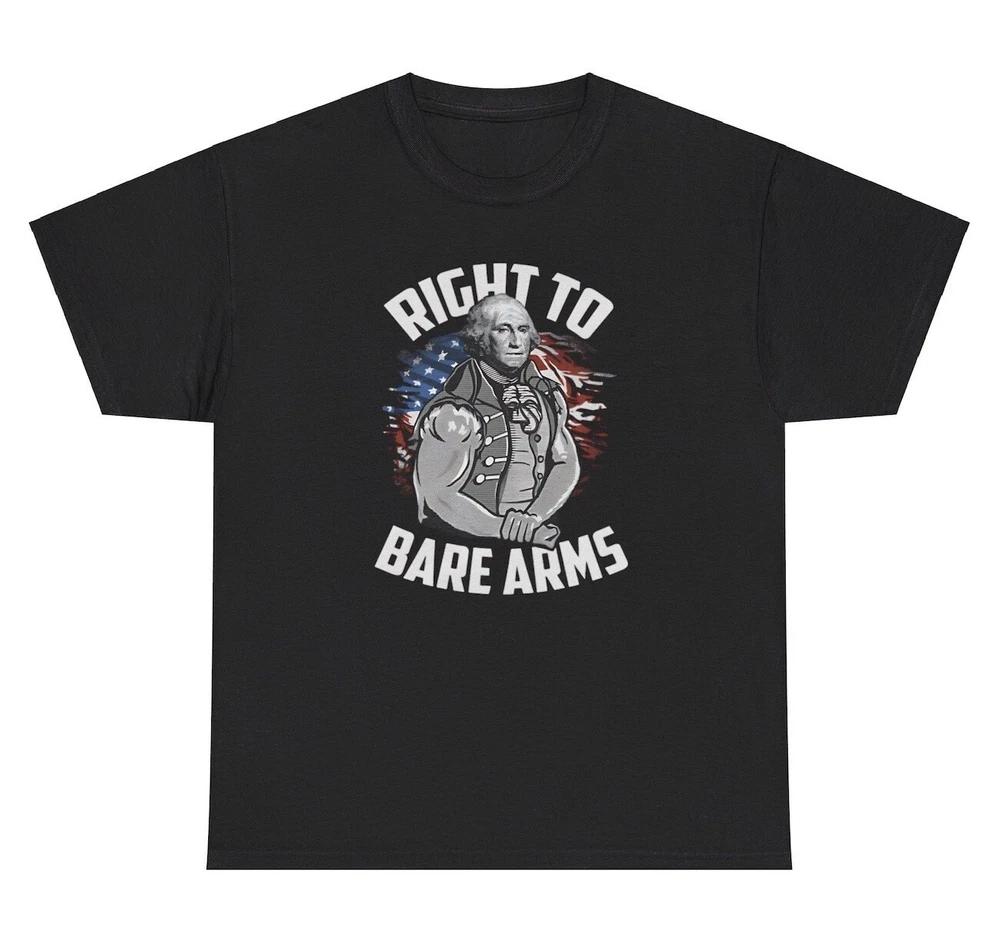 Right To Bear Arms Ben Franklin Gym T Shirt 2nd Aunisexdeunisext Gun Lover Humor Tee S
