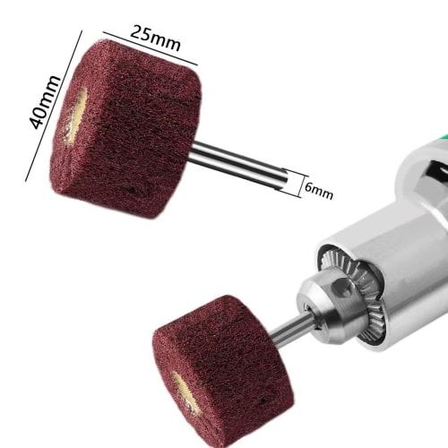 Fiber Polishing Wheel, Flap Wheel, Grinding Head, Polishing Buff, 6mm Shank, 40mm Diameter, 5-Pack, 10-Pack, Polishing Wheel, Cylindrical Head, for R