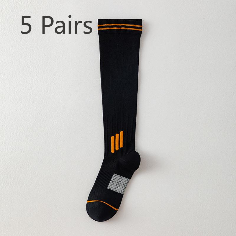 5 Pairs Sports Muscle Can Lower Leg Socks Female Lean Leg Fitness Yoga Tube Socks Spring and Summer Professional Running Jump Rope Pressure Socks