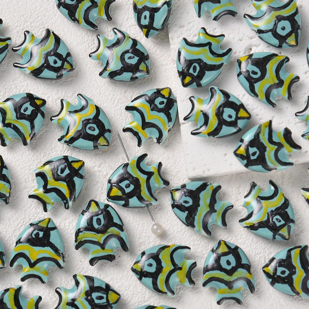 Ocean Series: Cute Tropical Fish Ceramic Beads for DIY Jewelry - Necklace, Bracelet, Phone Lanyard Accessories