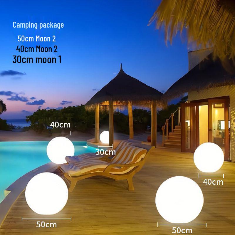 Solar Luminous Spherical Lawn Lamp: Waterproof Outdoor Atmosphere Light for Courtyard and Camping