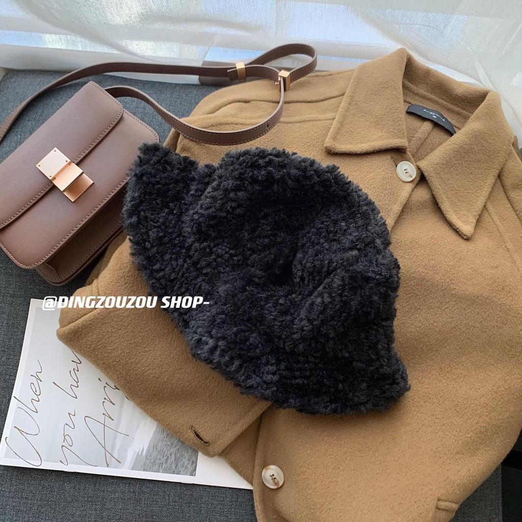 Thickened Lamb Stylish Wool Winter Bucket Hat For Women Cozy And Warm Protection Ear